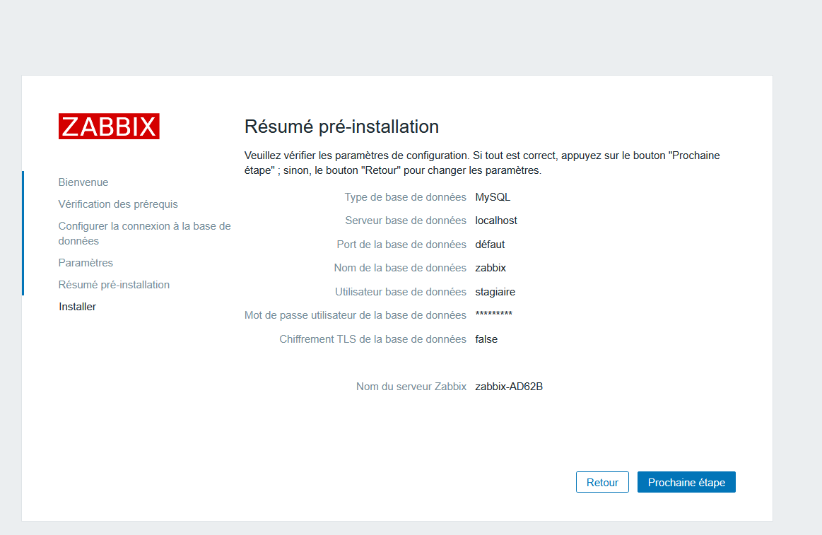 Installation de Zabbix serveur